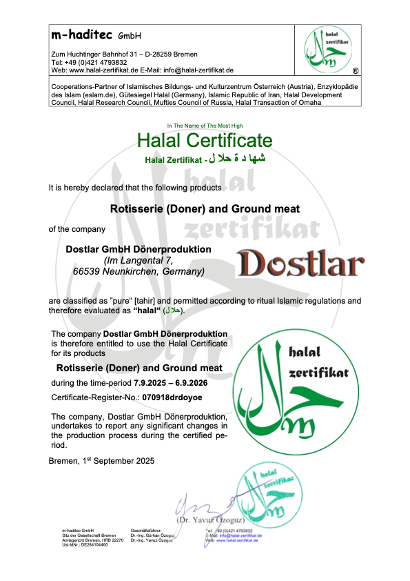 Halal Certificate 2025 (English)